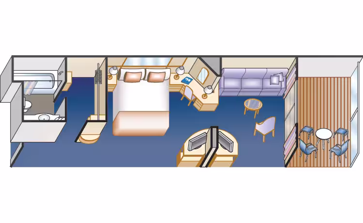 Coral Princess mini suite layout
